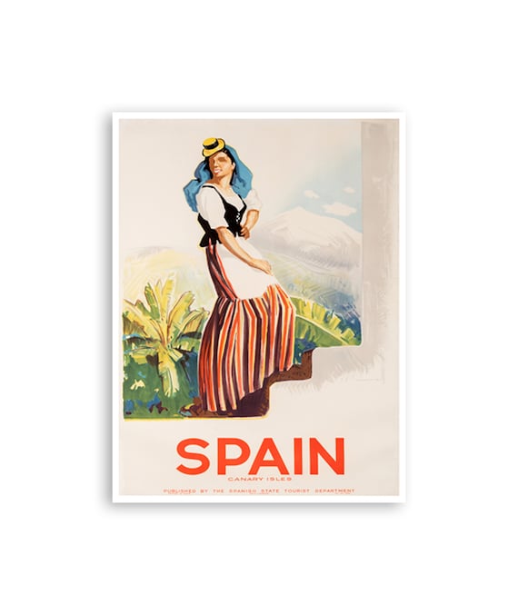 Canary Islands Art Spain Travel Poster Spanish Print Xr2174a