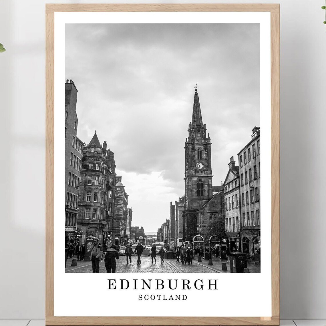 Edinburgh Royal Mile Street With Historic Steeple Travel Poster