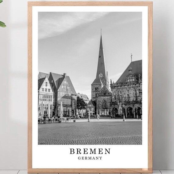 Bremen Marktplatz Town Hall And Cathedral Germany Travel Poster