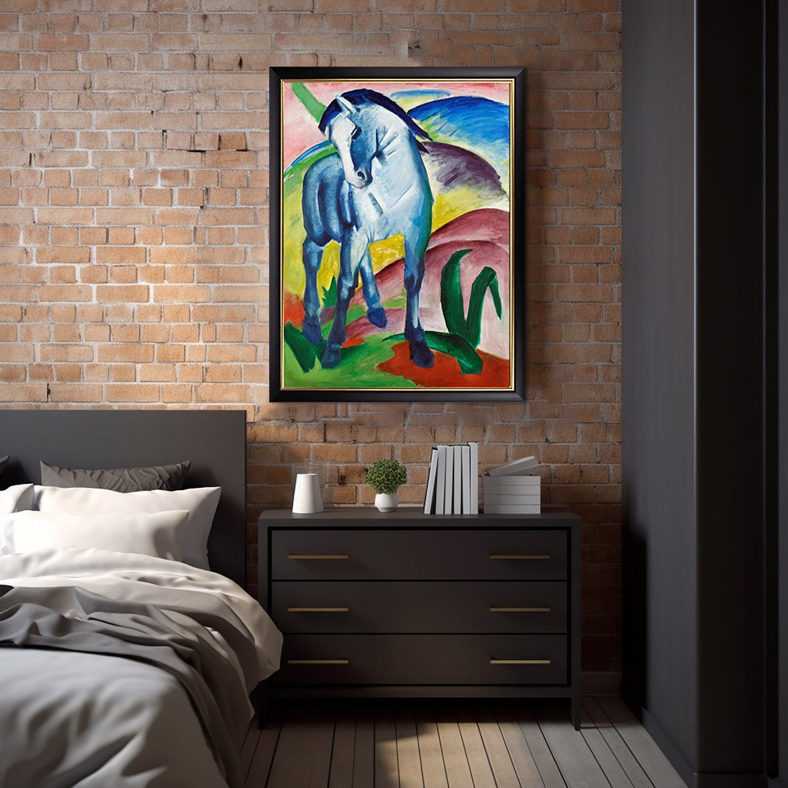 Franz Marc Blue Horse I Expressionist Masterpiece Art Poster - Image 3
