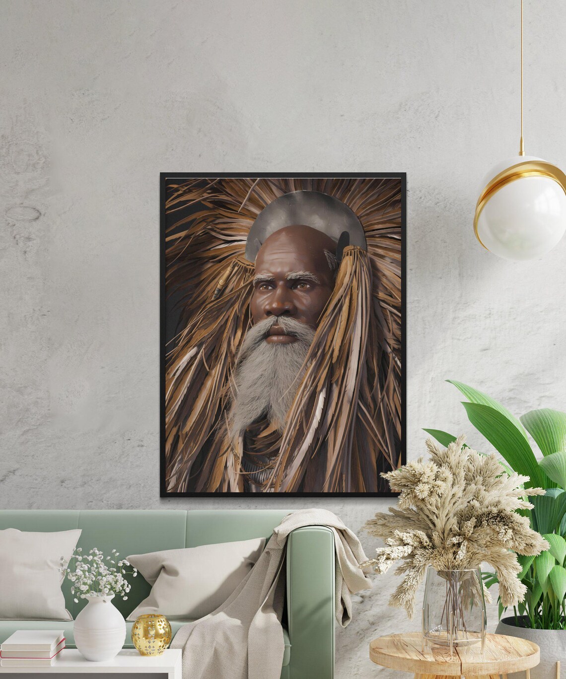 African Santeria Art Print, Yoruba Spiritual Artwork - Image 3