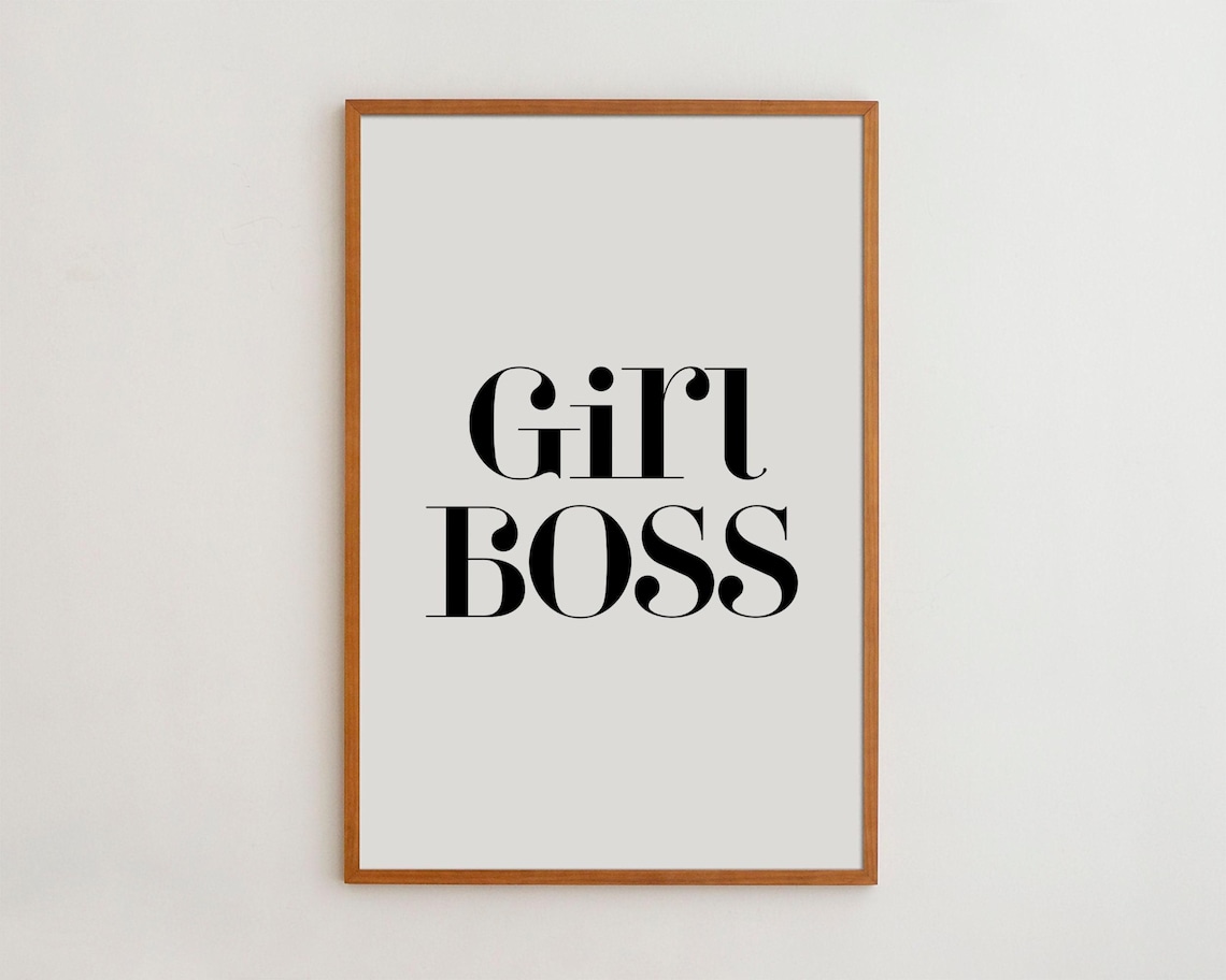 Girl Boss Typography Art Print for Baby Girl Room