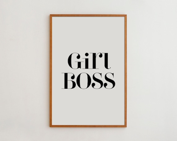 Girl Boss Typography Art Print for Baby Girl Room