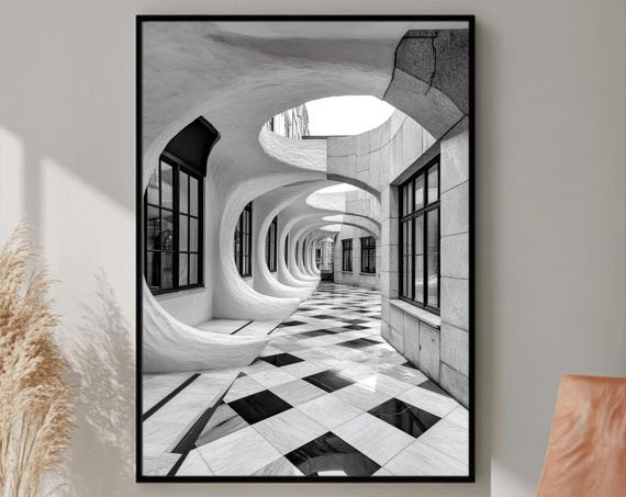 Black And White Photography Prints Architectural Wall Art City Wall Art Modern Architecture Print Urban Photography