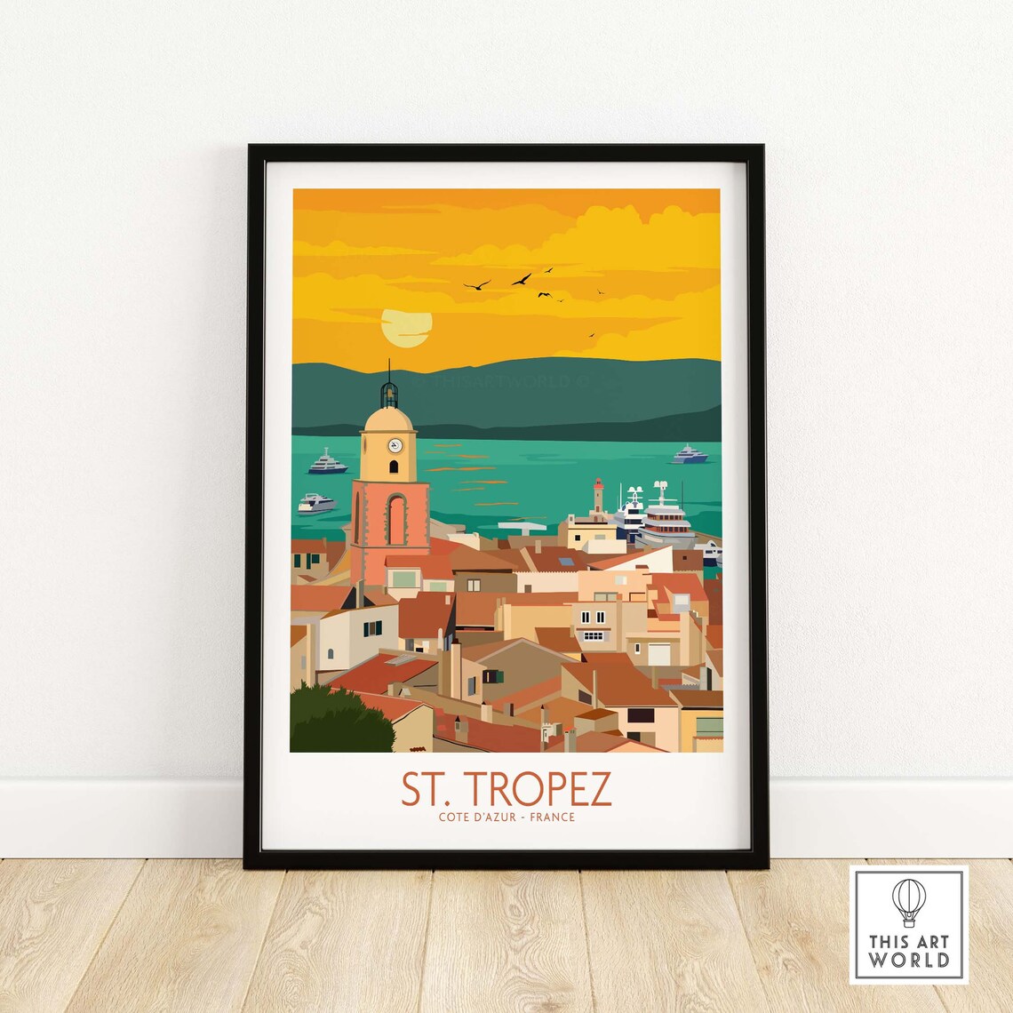 St Tropez French Riviera Travel Poster Print