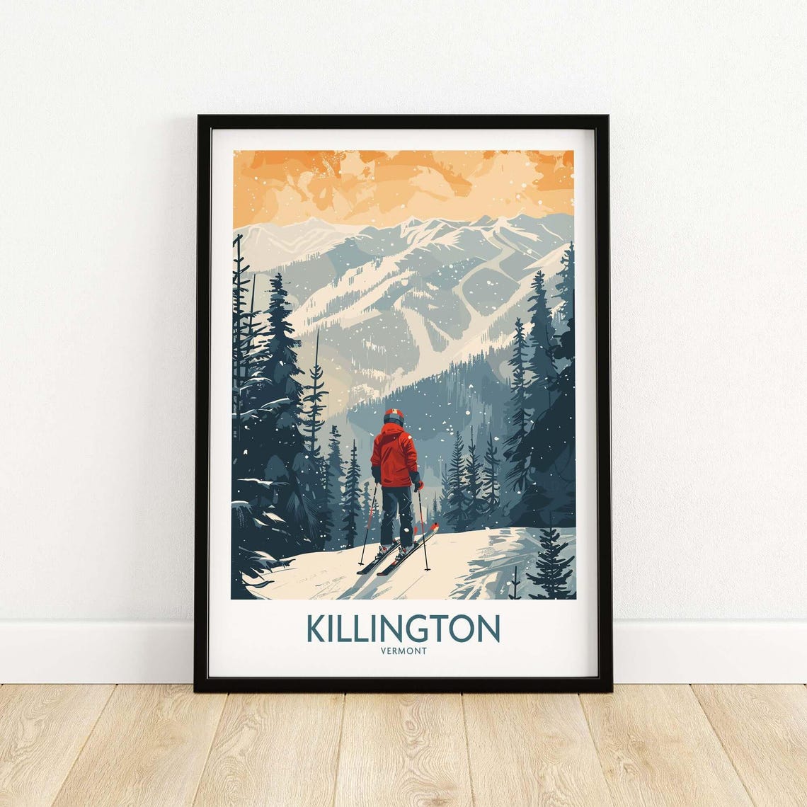 Killington Ski Resort, Vermont Winter Sports Art Print - Image 5