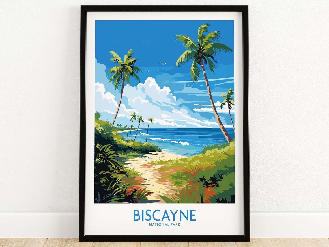 Biscayne National Park Florida Palm Beach Tropical Coast Poster
