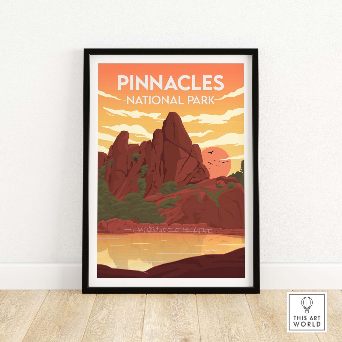 Pinnacles National Park California Red Rock Sunset View Poster - Image 4