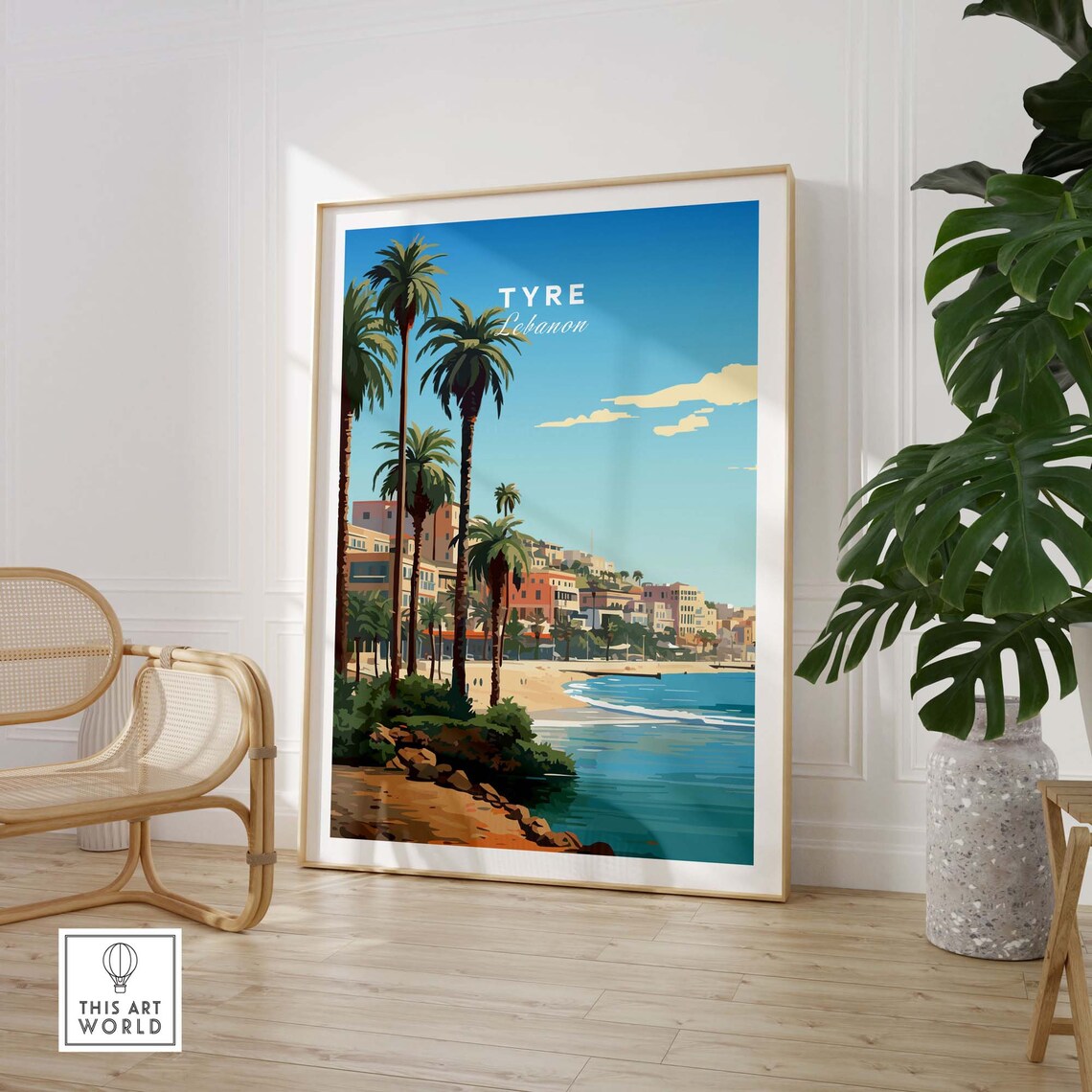 Tyre Lebanon Travel Poster, Home Decor Art Print - Image 3