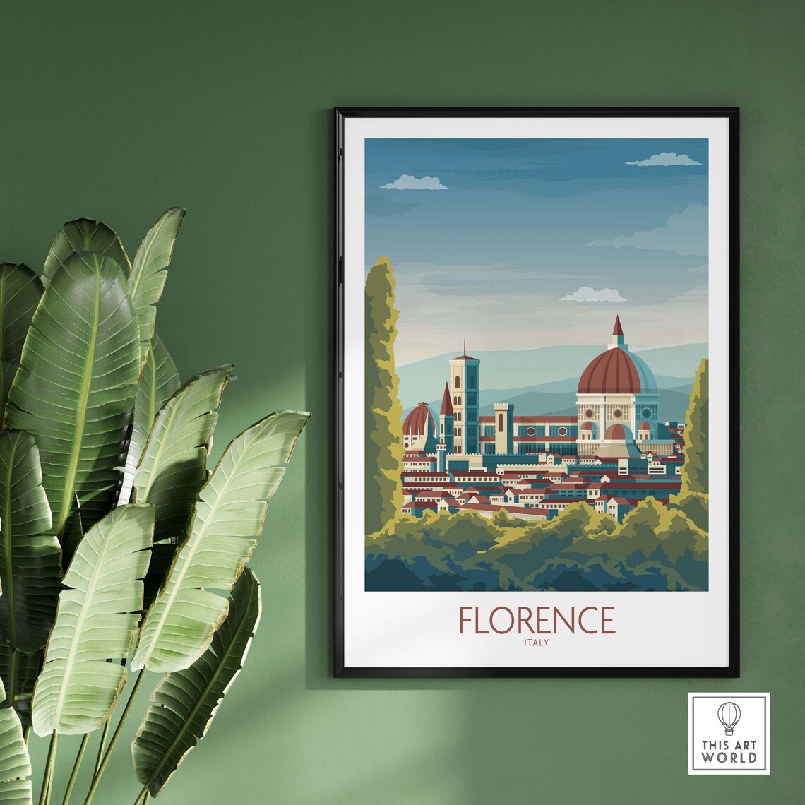 Florence Italy Travel Poster, Home Decor Art Print - Image 3