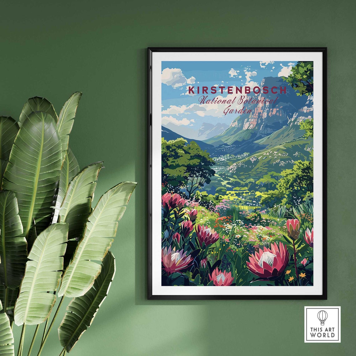 Kirstenbosch National Botanical Garden Cape Town Proteas Poster - Image 2