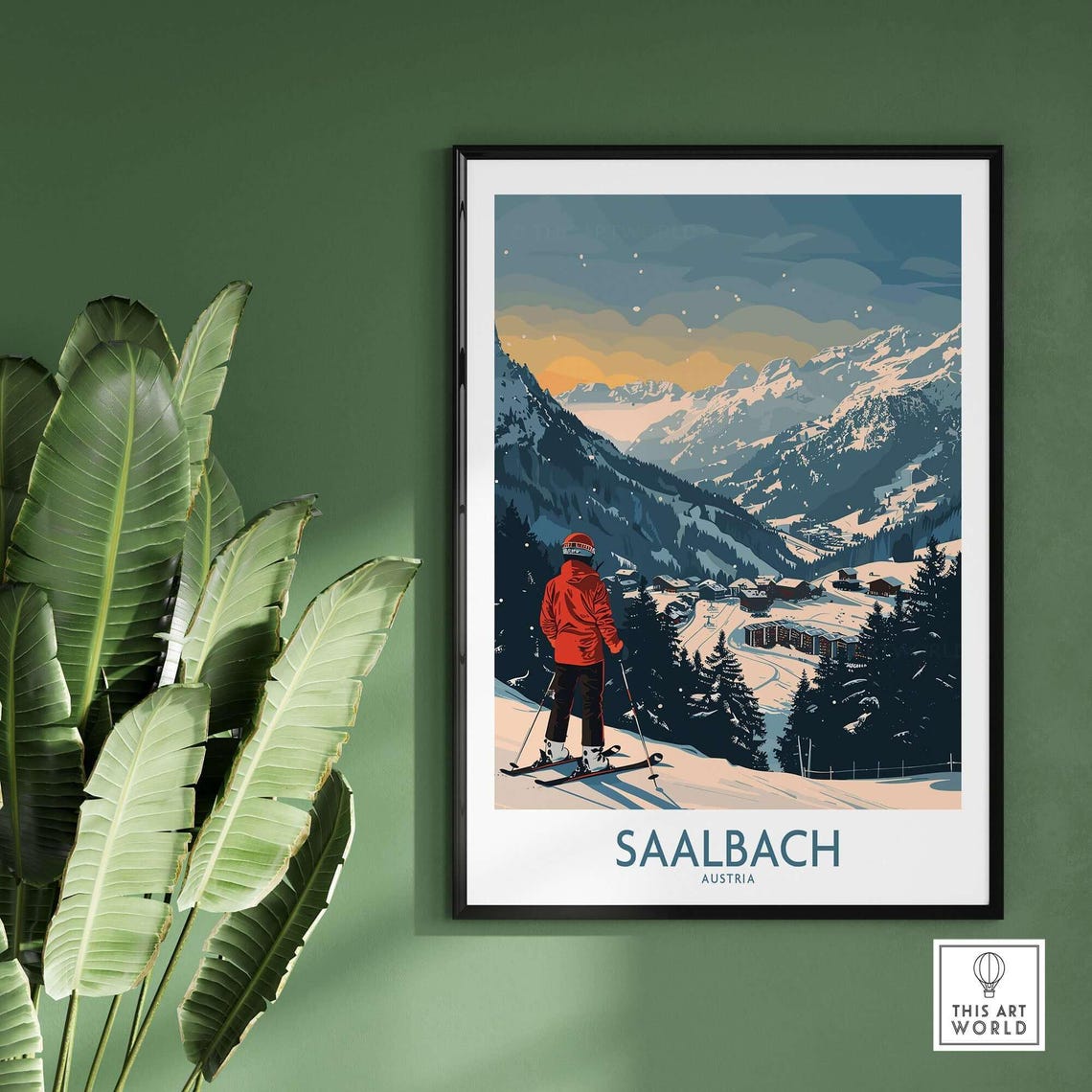 Winter Sports, Ski Lodge Art Print - Image 2