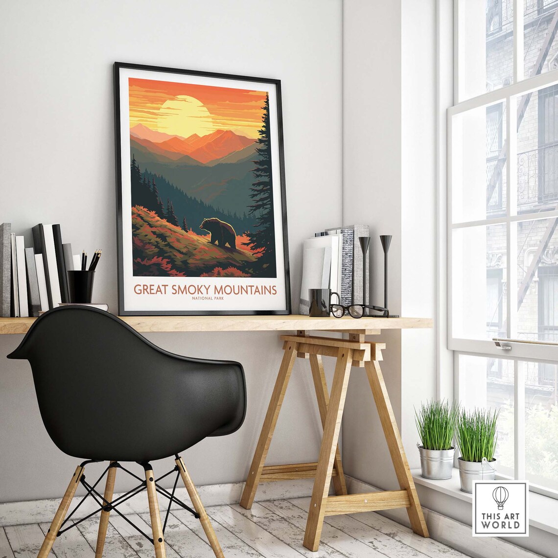 Great Smoky Mountains Travel Poster, Home Decor - Image 4