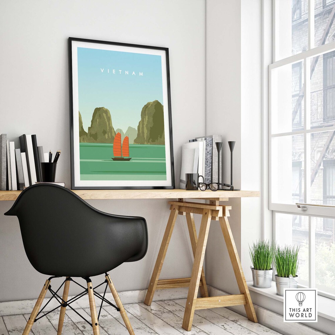 Vietnam Travel Poster, Asia Trip Wall Art Print - Image 4