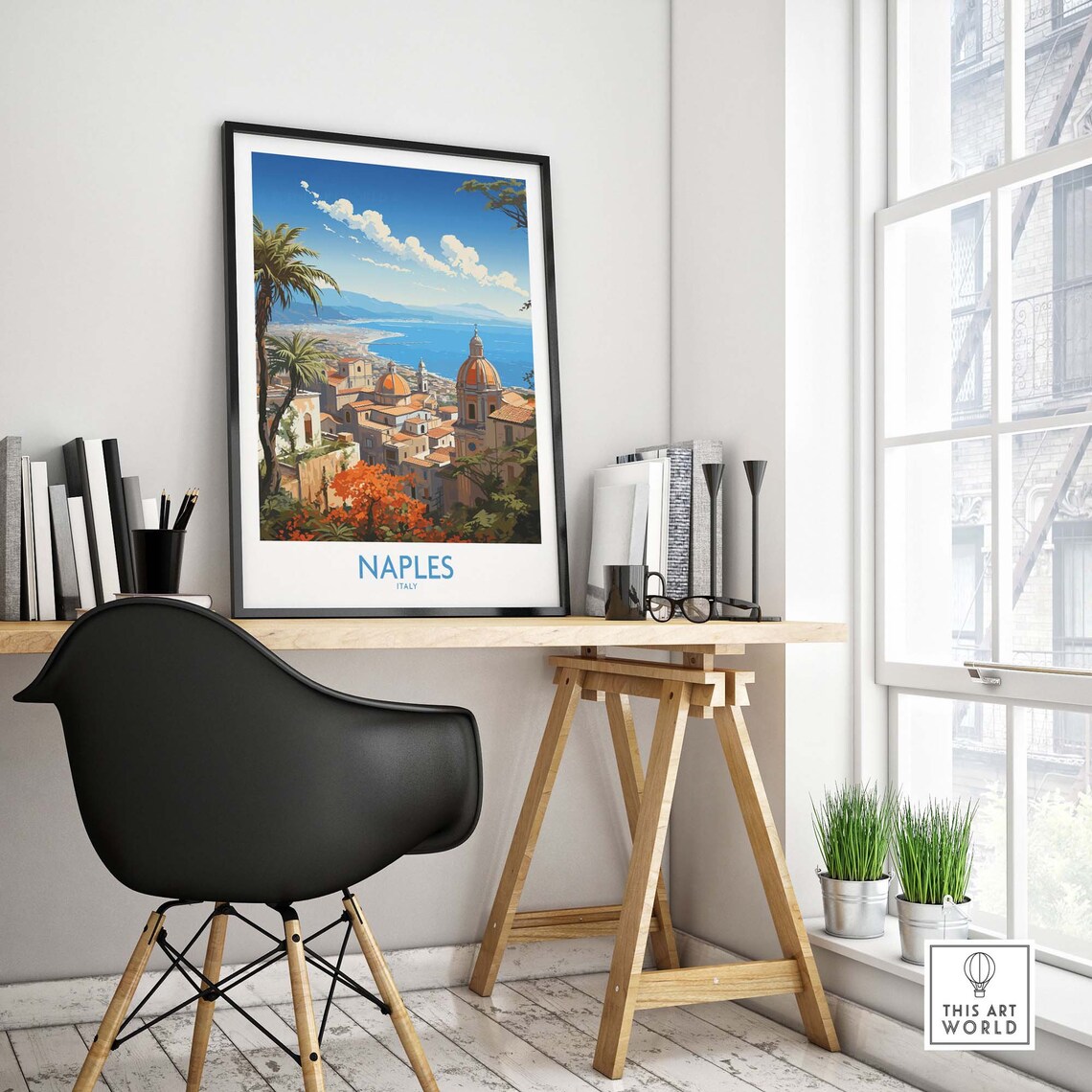 Naples Italy Travel Poster, Home Decor Wall Art Print - Image 4