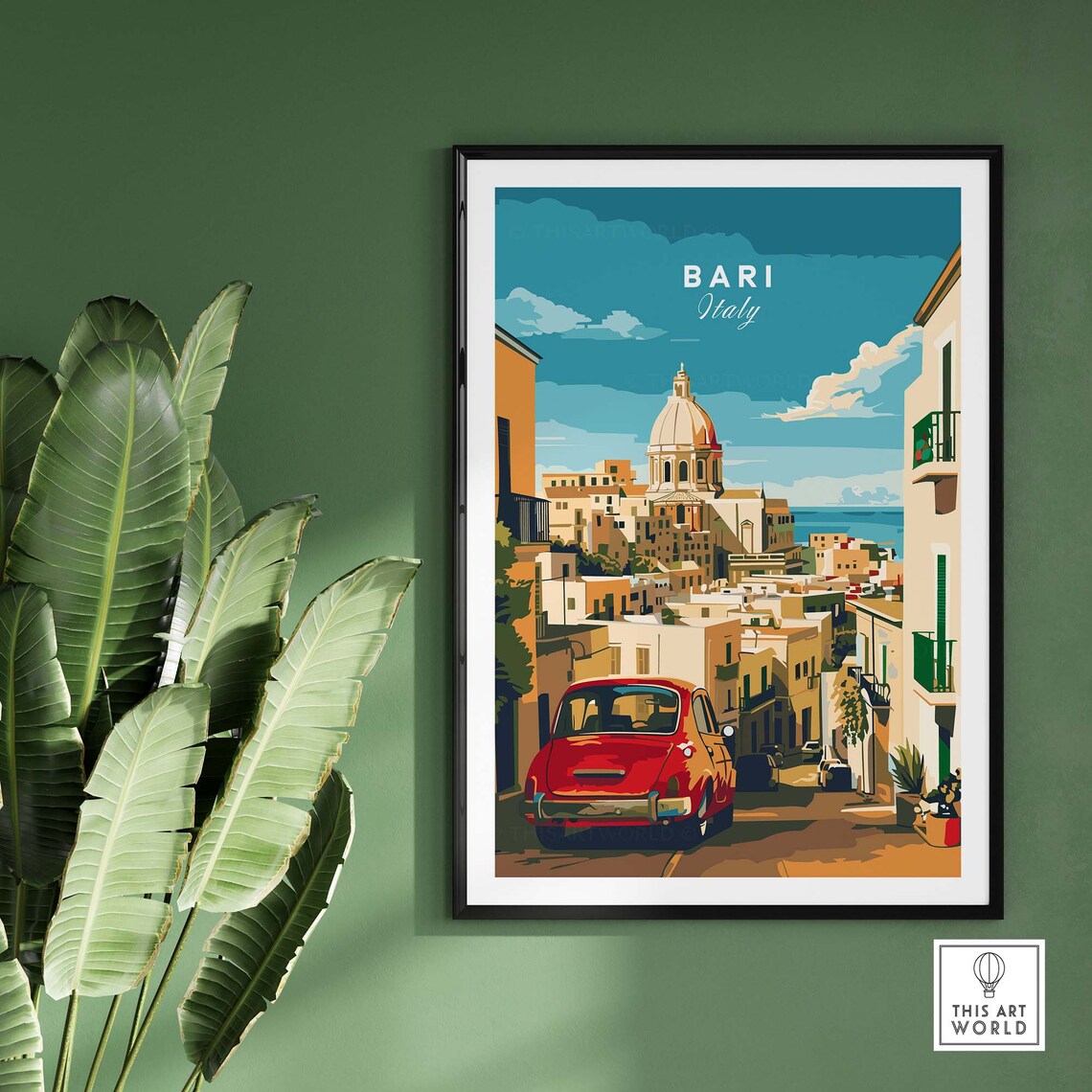 Bari Travel Poster, Puglia Italy Art Print - Image 2