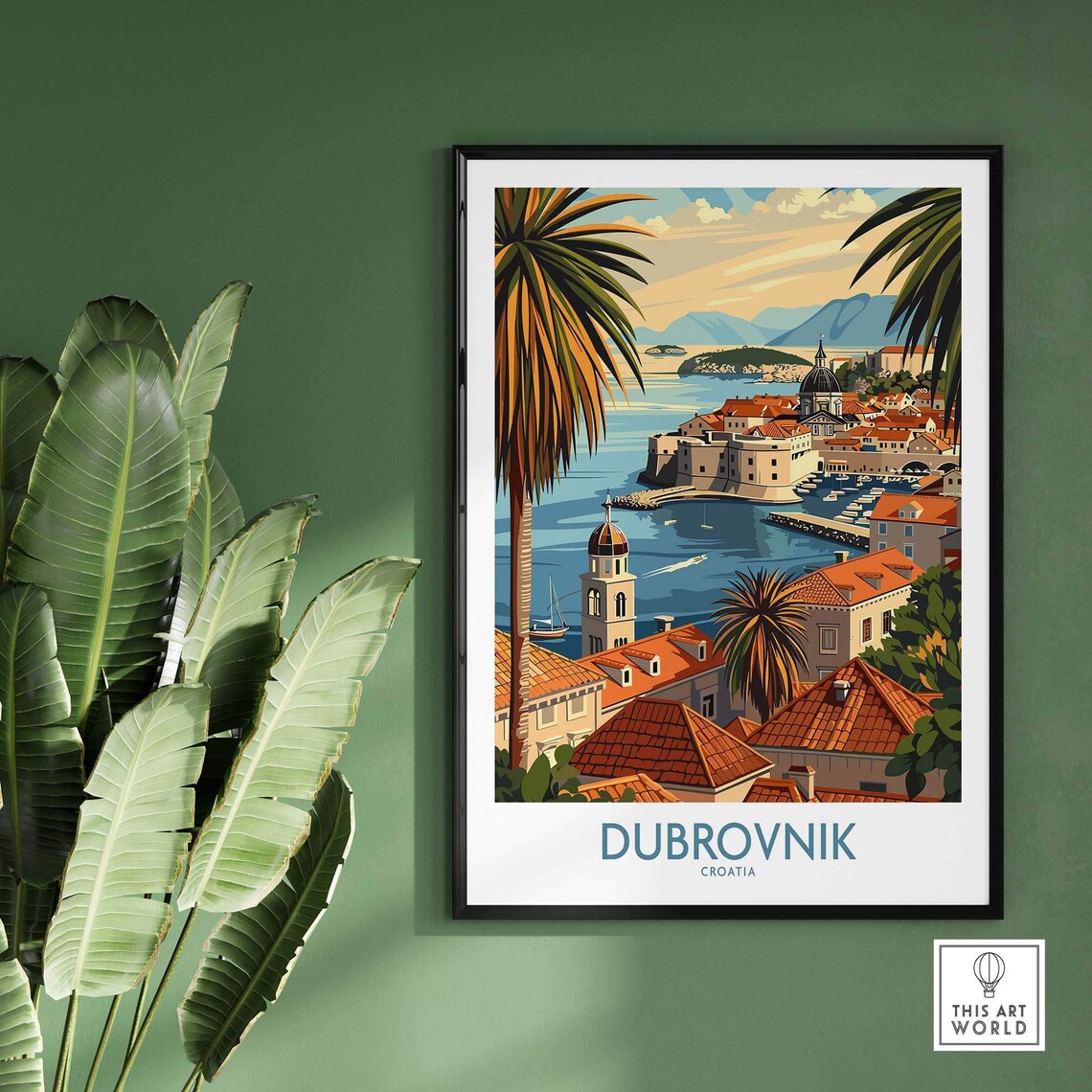 Dubrovnik Travel Poster, Europe Wall Art Decor - Image 2
