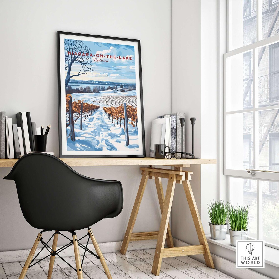 Niagara On The Lake Art Print, Vineyard Travel Poster - Image 4