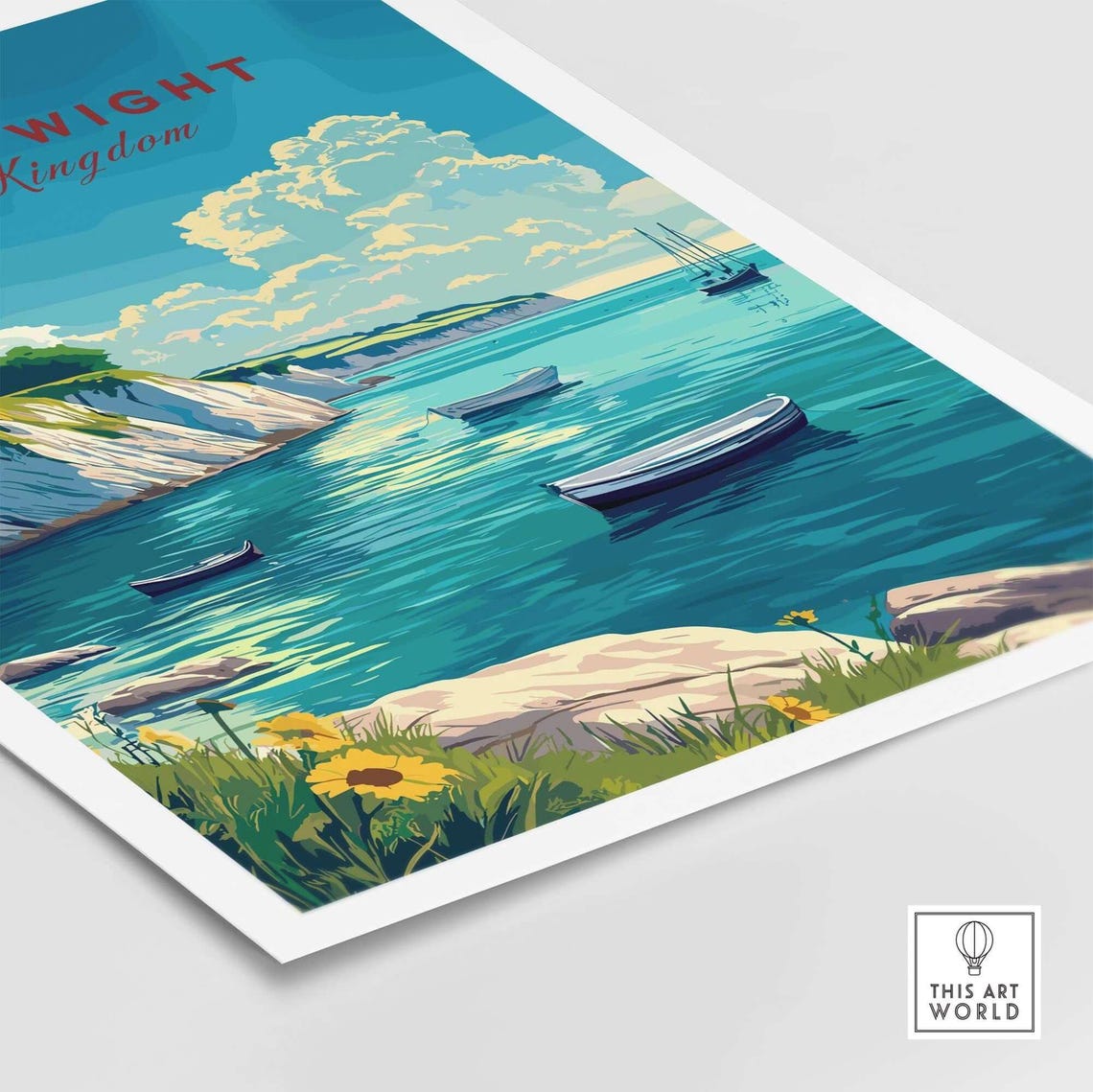 Isle Of Wight Travel Poster, Wall Decor Illustration - Image 5