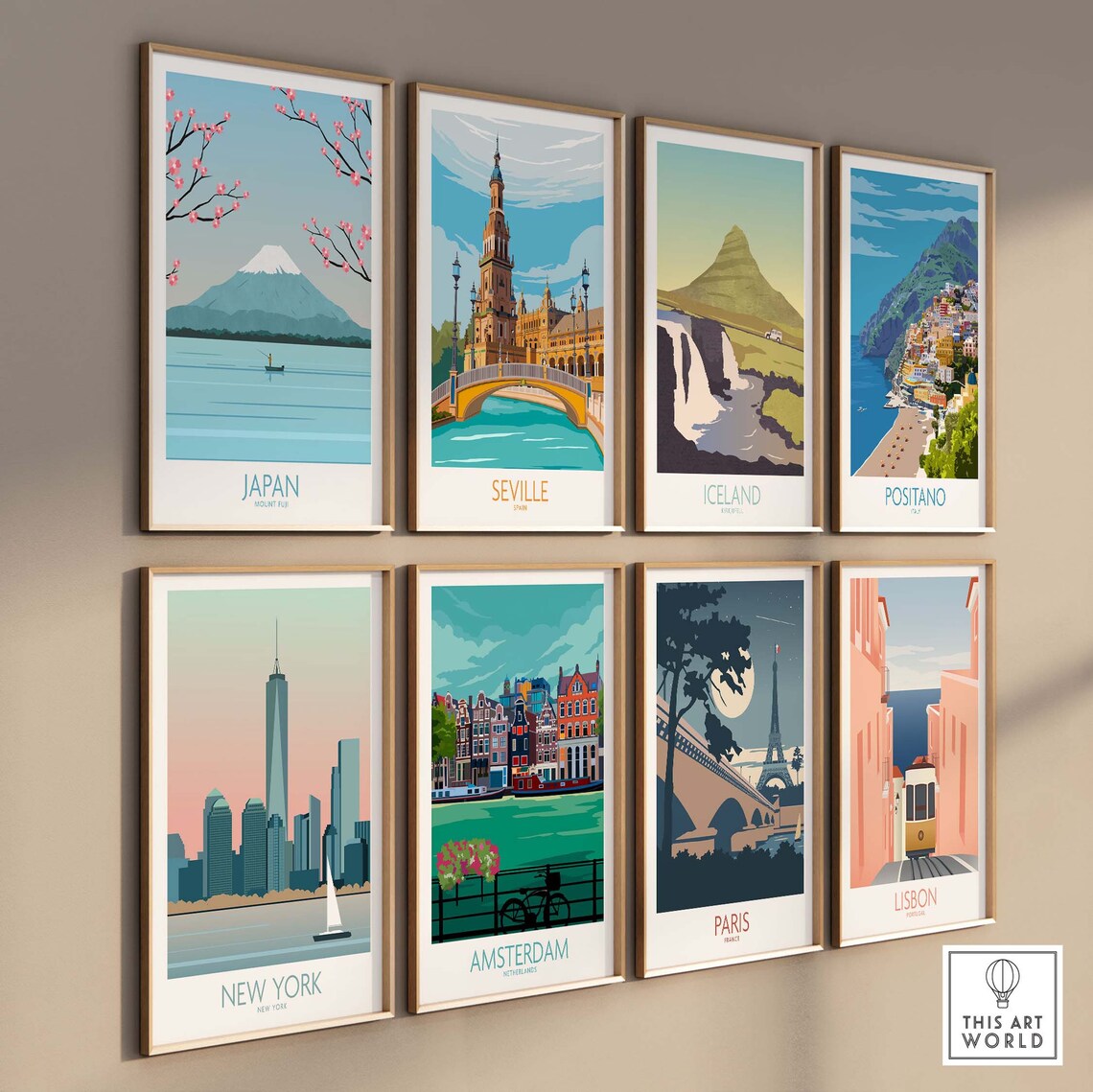 Japan Travel Poster, Mount Fuji and Five Lakes - Image 3