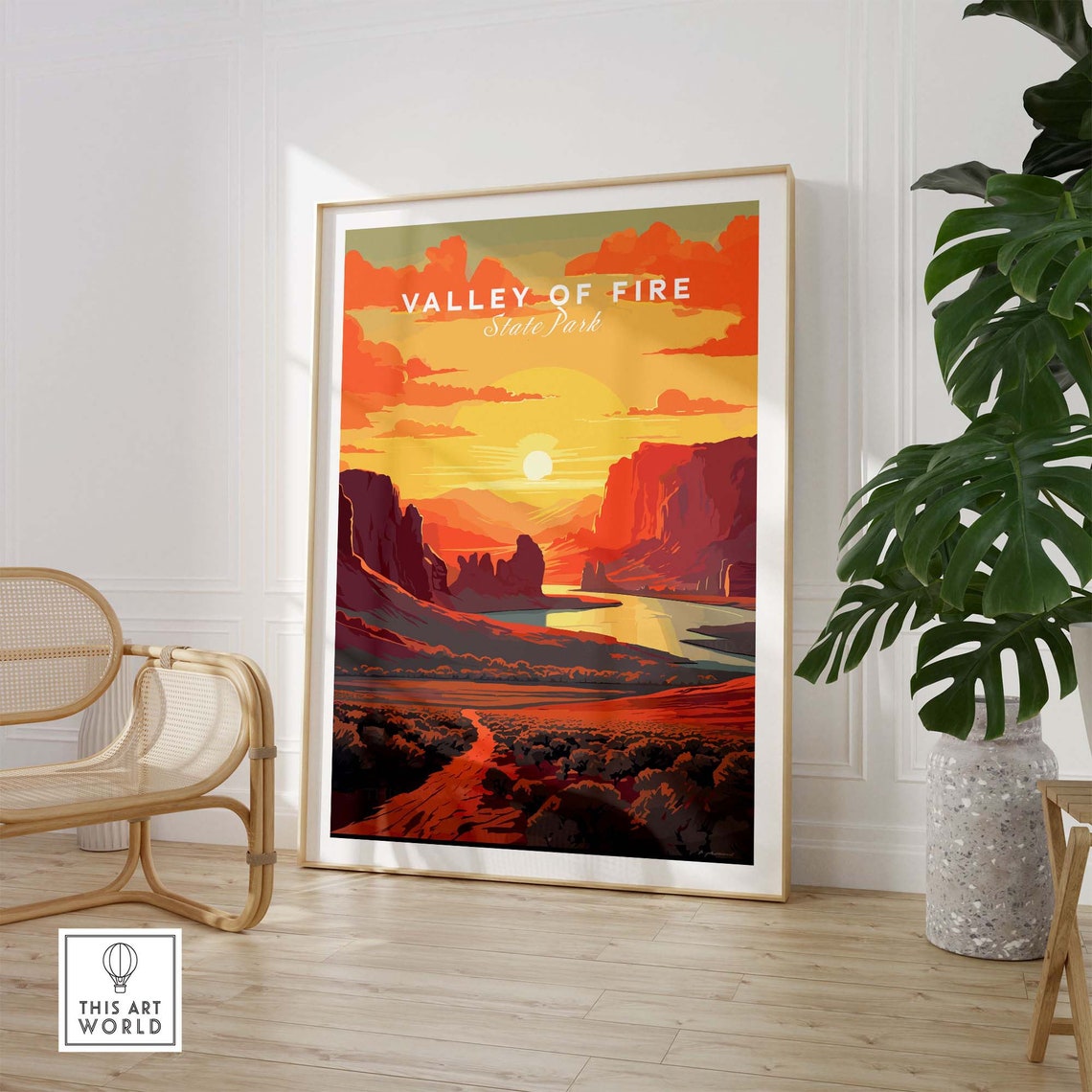 Valley of Fire State Park Nevada Desert Red Rocks Sunset Poster - Image 2