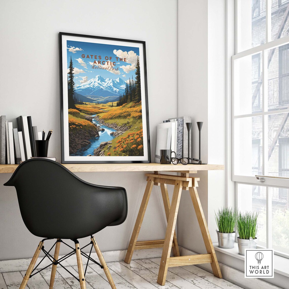 Gates of the Arctic National Park Alaska Wildflower Stream Poster - Image 4