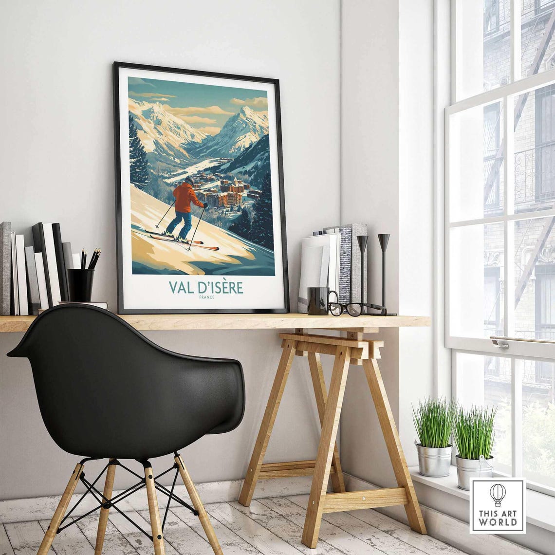 Val Disre, France Ski Resort Poster - Image 4
