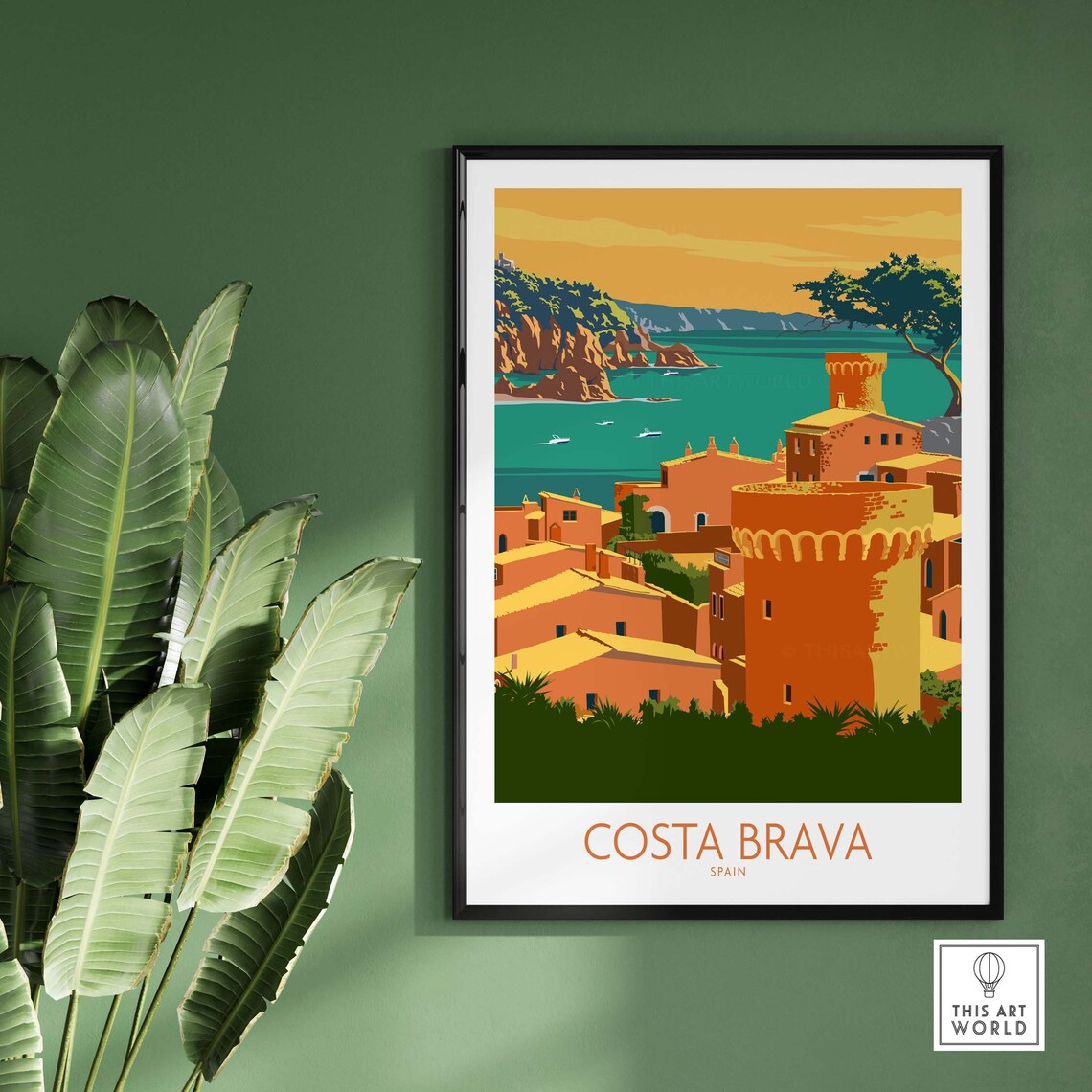 Costa Brava Travel Poster, Spain Wall Art Print - Image 3