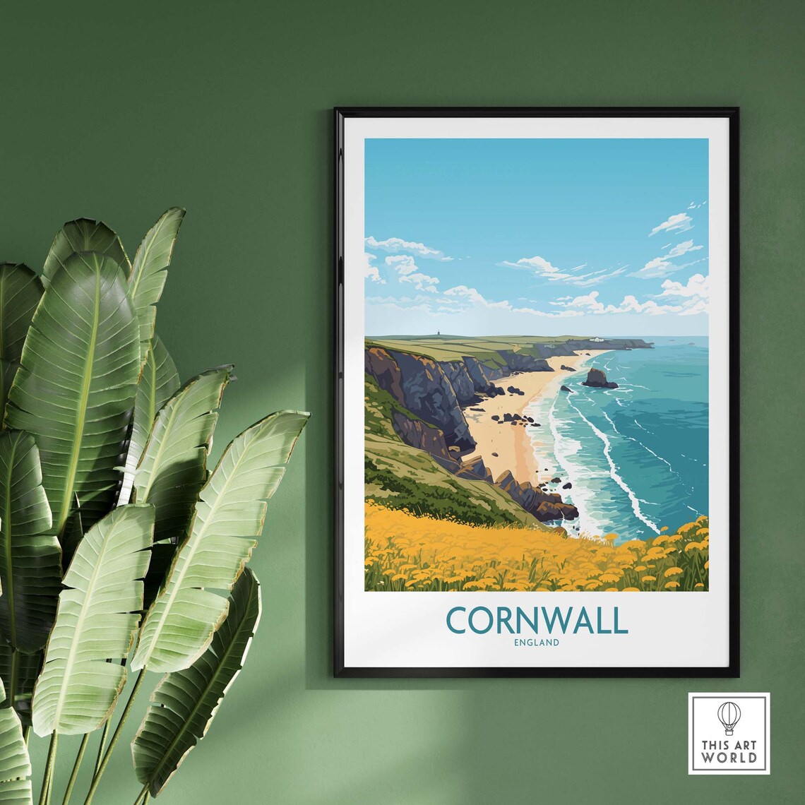 Cornwall Travel Print, Home Decor Artwork - Image 2