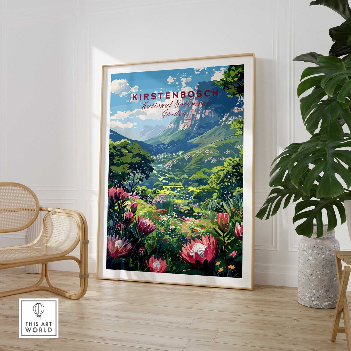 Kirstenbosch National Botanical Garden Cape Town Proteas Poster - Image 3