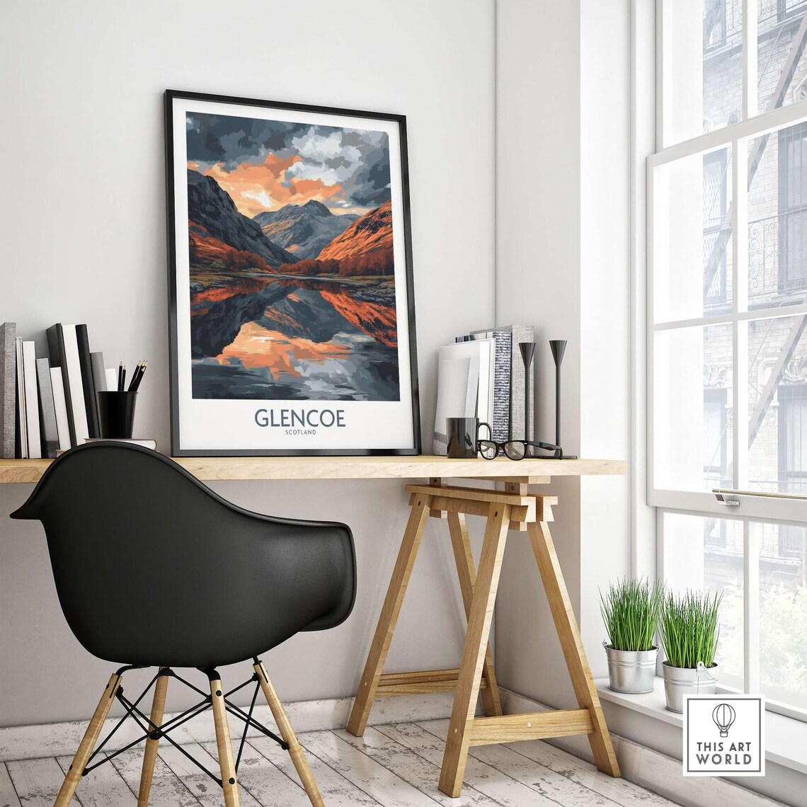 Glencoe Wall Art Poster, Scotland Housewarming Gift - Image 4
