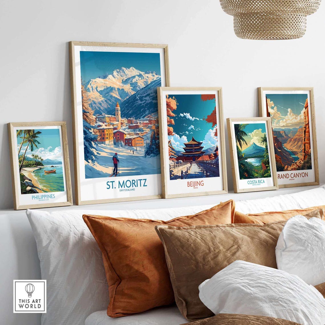 St Moritz, Switzerland Ski Resort Travel Poster - Image 3