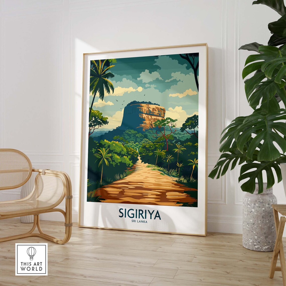 Sigiriya Sri Lanka Travel Poster, Wall Art Print - Image 3