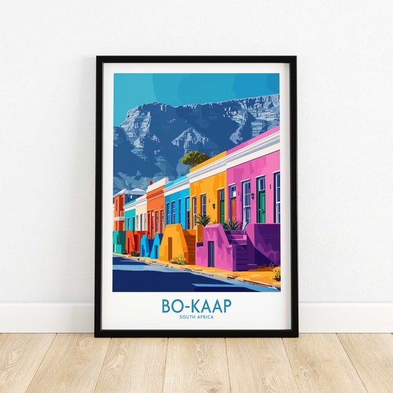Bokaap Print Cape Town Wall Art South Africa Poster Gift