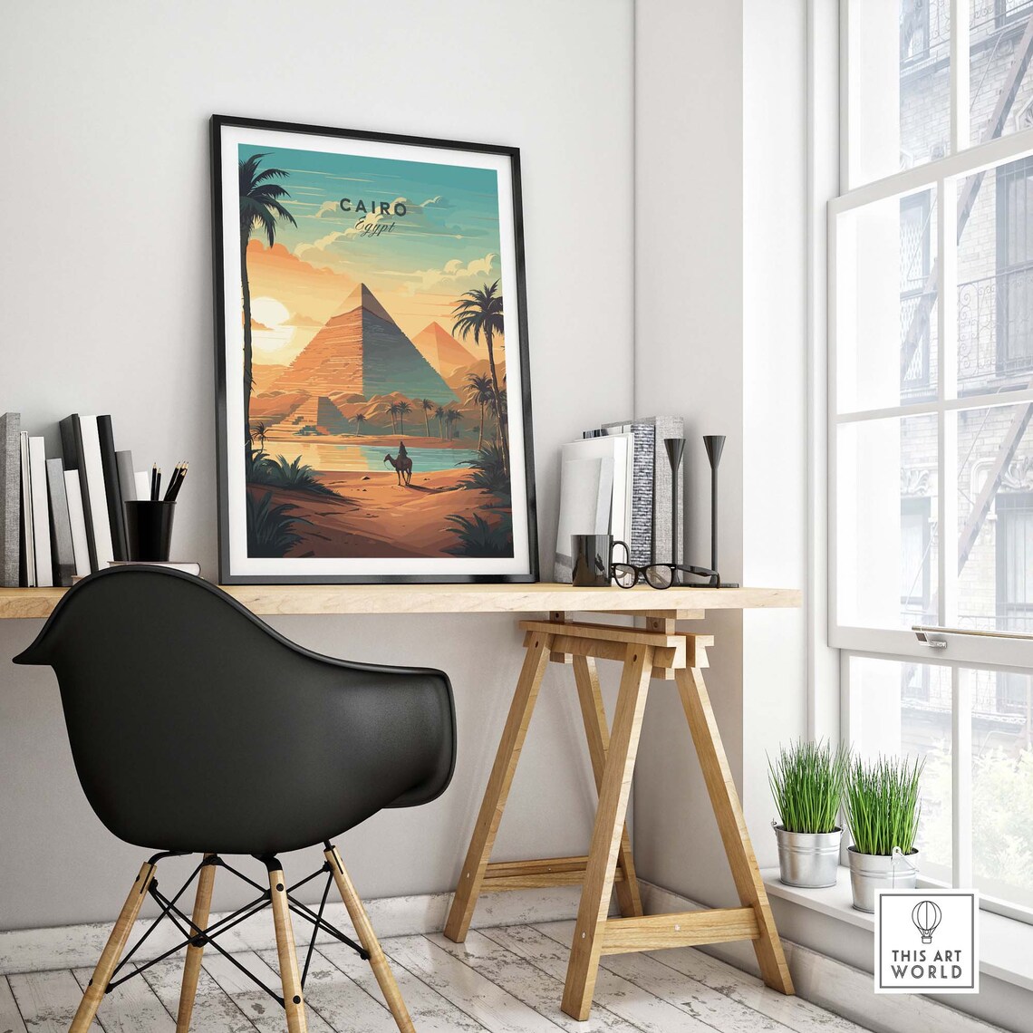 Cairo Travel Poster, World & Cultural Art - Image 4