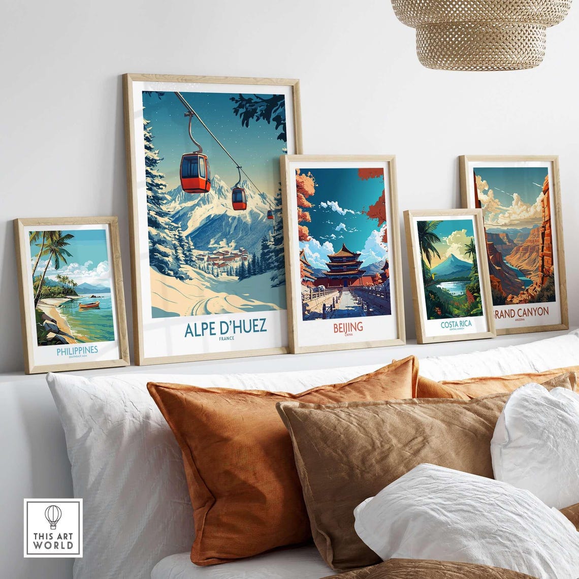 Alpe Dhuez Travel Poster, France Ski Resort - Image 3