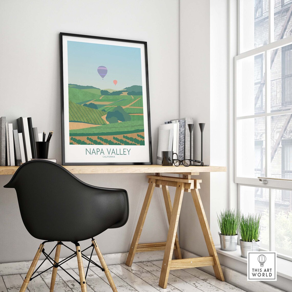 Napa Valley California Travel Poster, Wall Art Print - Image 4