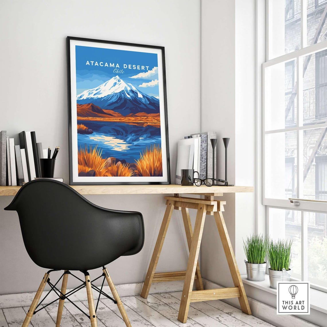 Atacama Desert Travel Poster, Chile Landscape - Image 4