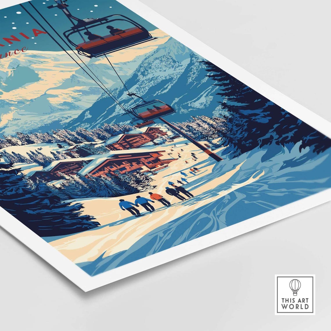 La Tania, France Ski Resort Art Print - Image 5