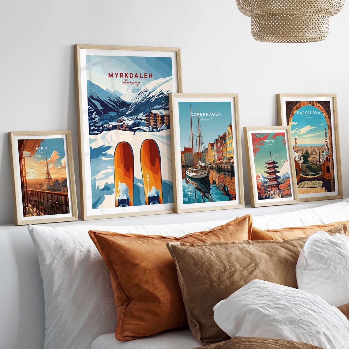 Myrkdalen Ski Lodge, Winter Sports Art Print - Image 3