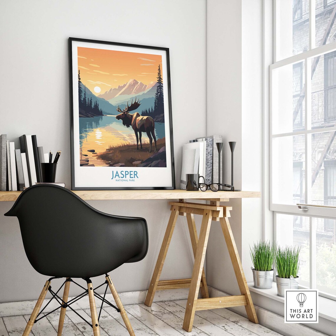 Jasper National Park Travel Poster, Nature Artwork - Image 4