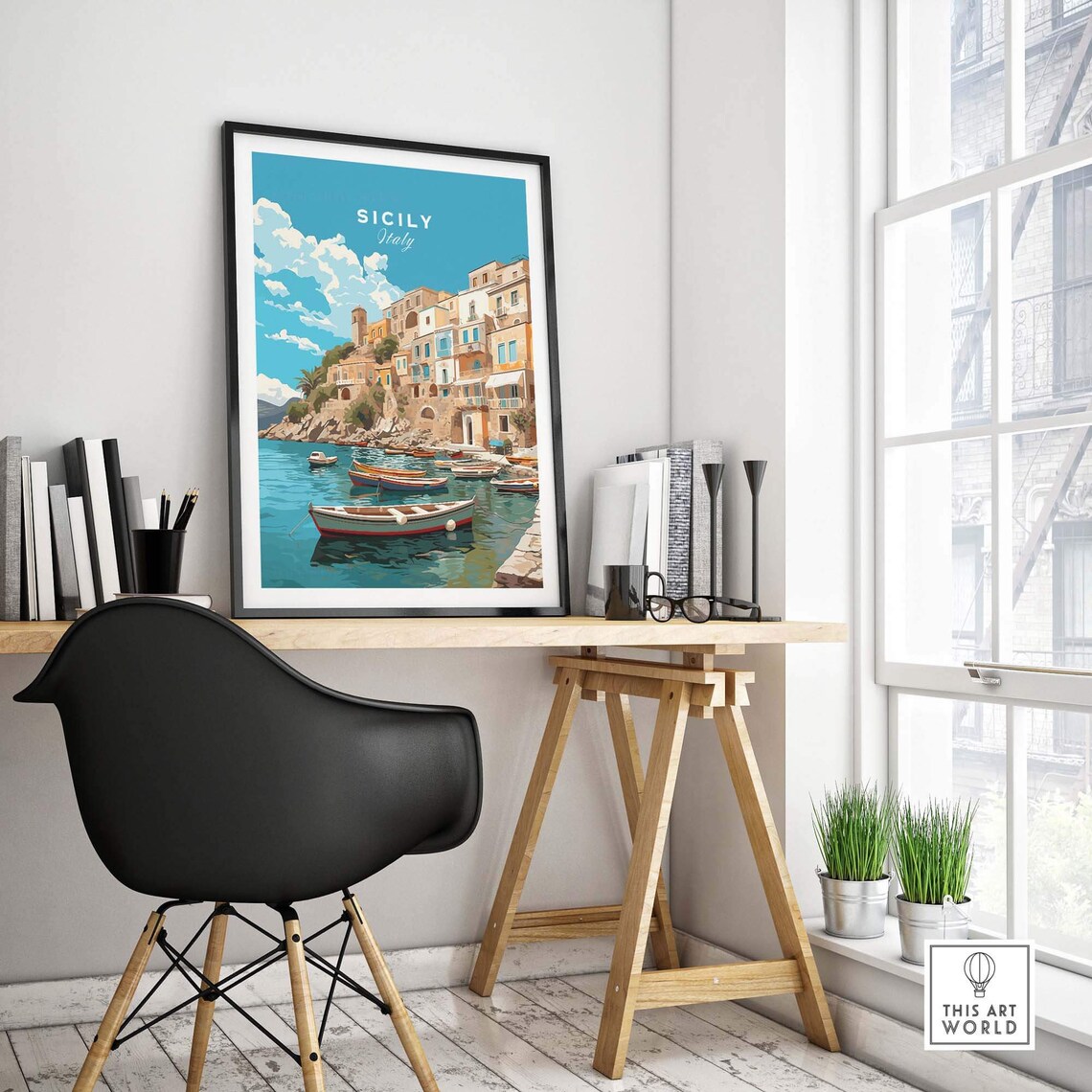Sicily Travel Poster, Birthday and Anniversary Gift - Image 4
