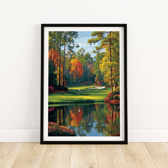 Augusta National Golf Poster The Masters Wall Art Vintage Style Course Print Sports Decor For Fans Gift Golfer