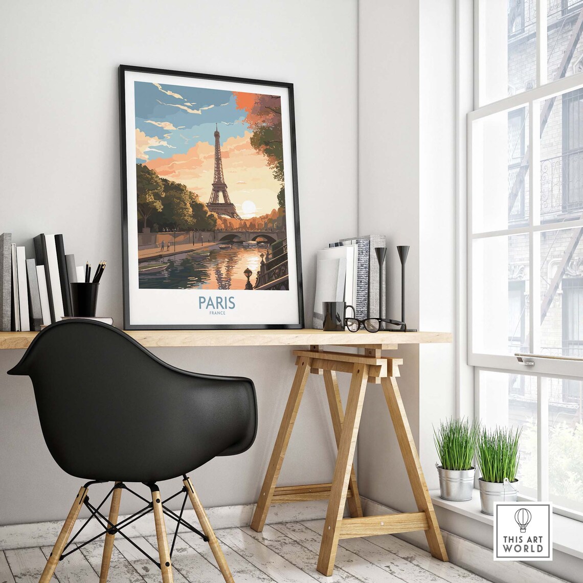 Paris France Travel Poster, Vintage City Art Print - Image 4