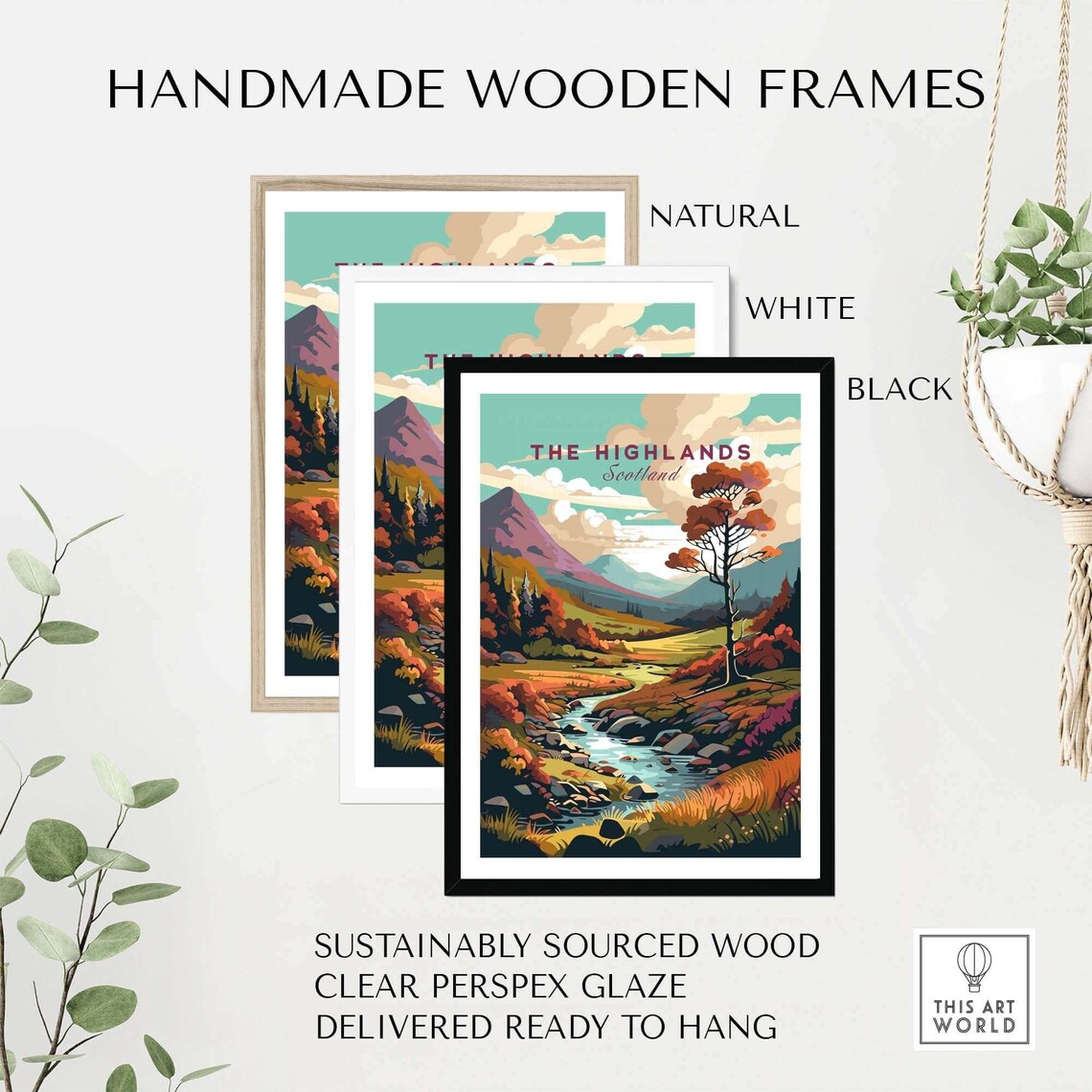 Scottish Highlands Birthday Present Art Print - Image 2