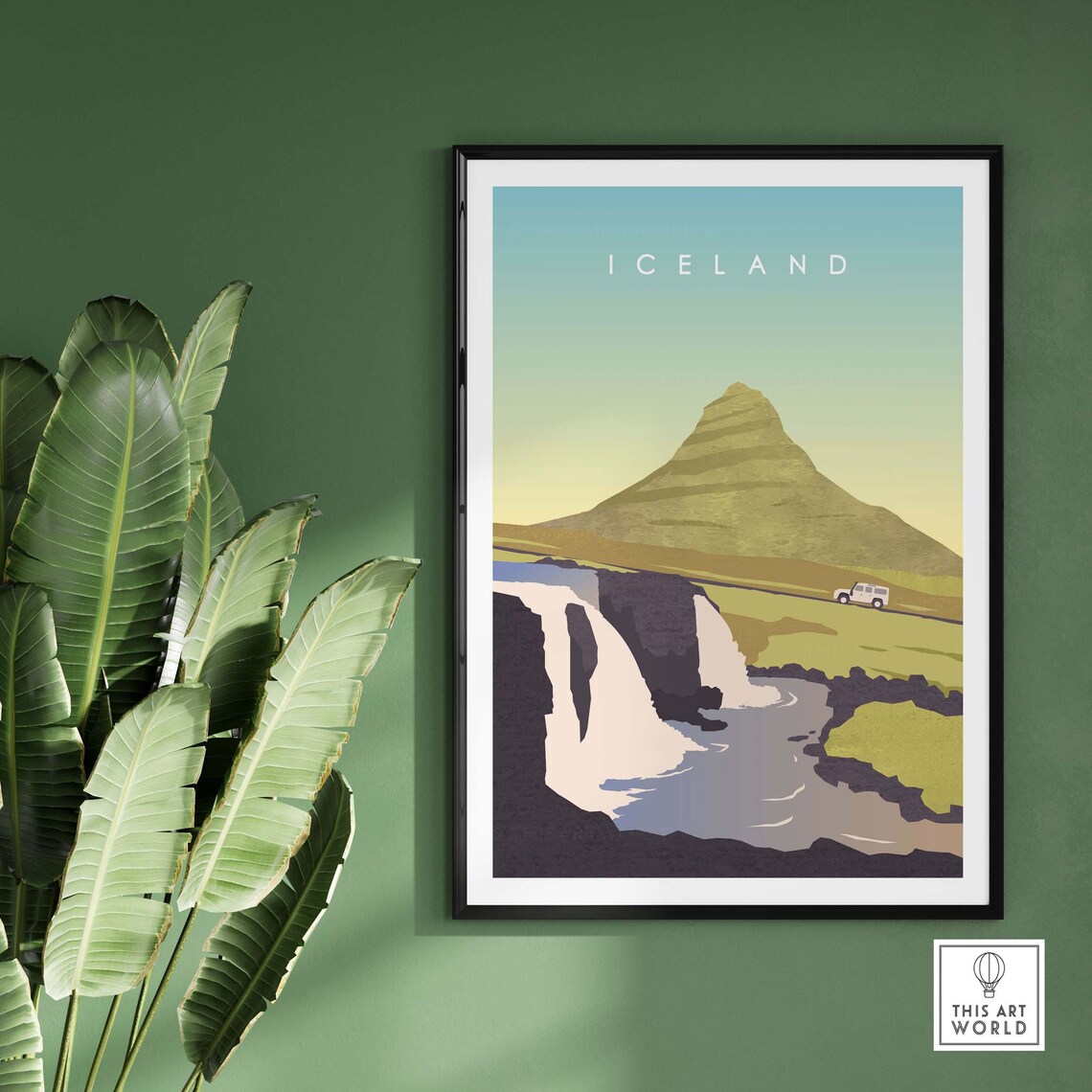 Iceland Travel Poster, Mount Kirkjufell Wall Art - Image 3