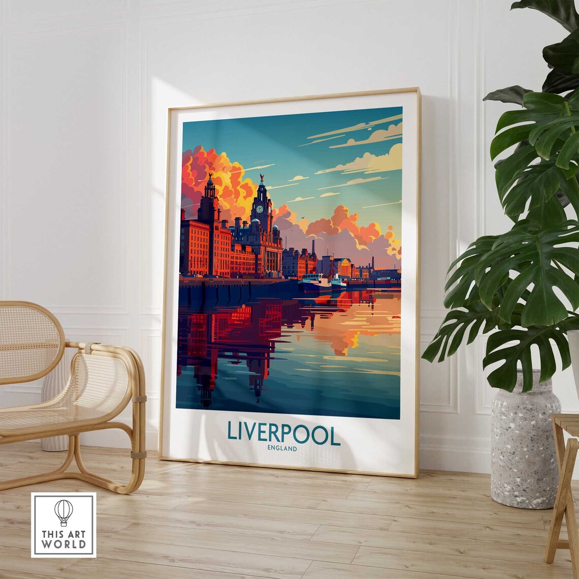 Liverpool Travel Poster, England Travel Art Gift - Image 2