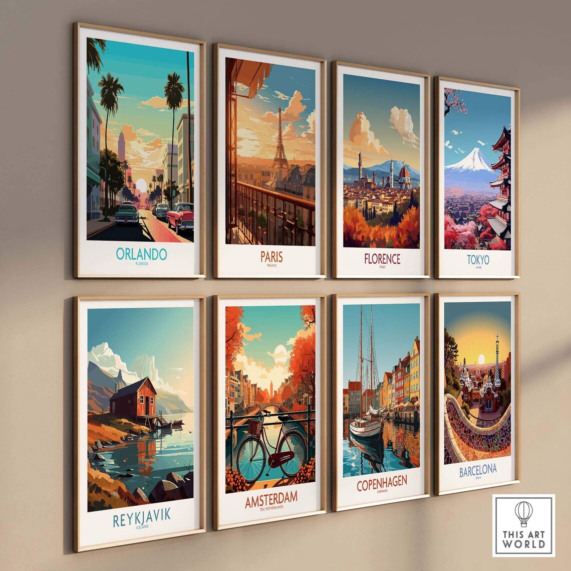 Orlando Travel Poster, Home Decor Wall Art Print - Image 3