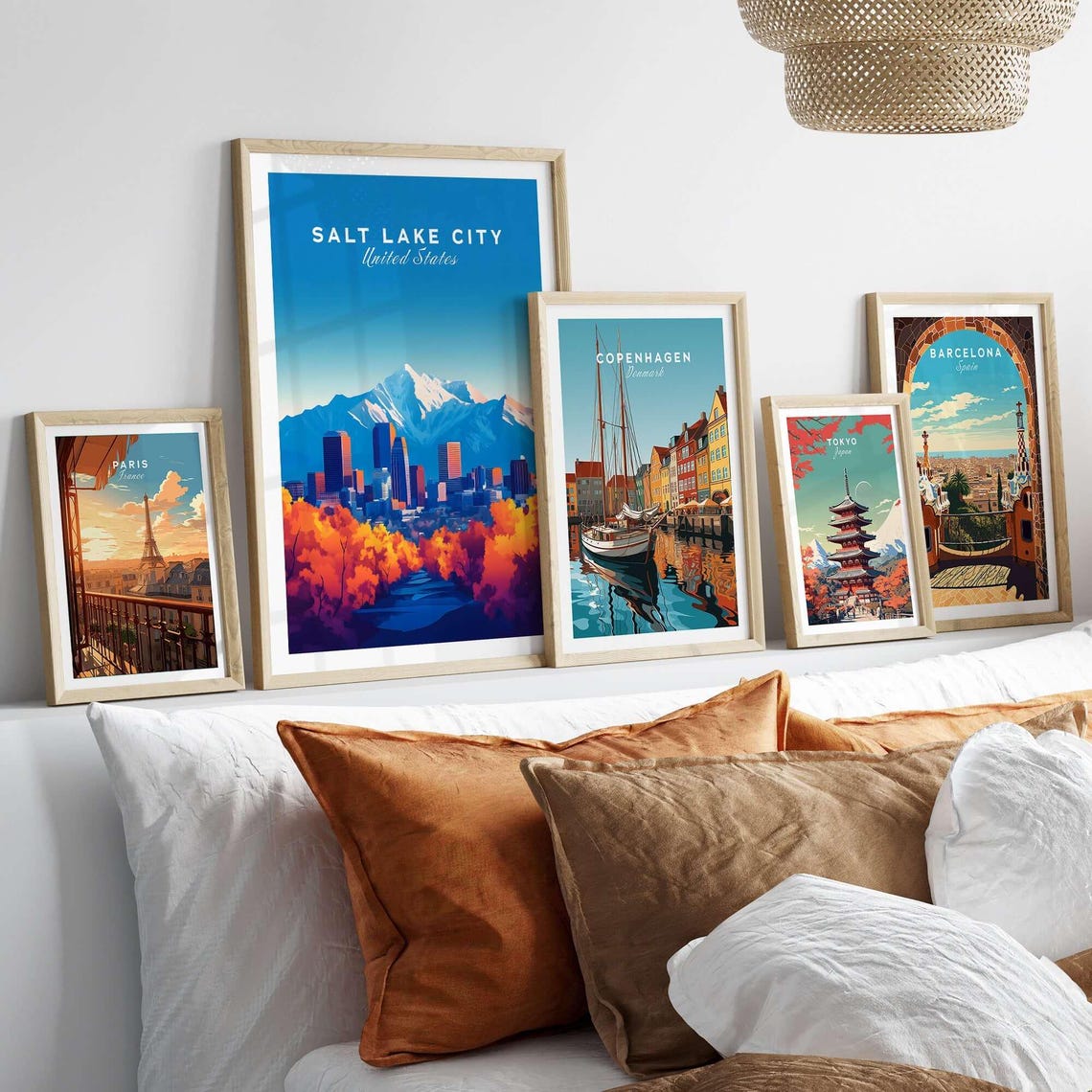 Salt Lake City Travel Poster, Utah City Illustration - Image 3