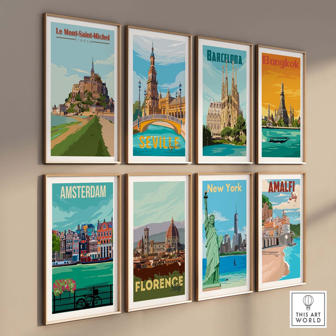 Le Mont Saint Michel Travel Poster, Normandy France - Image 3